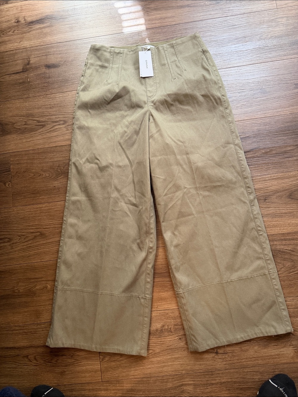 Nordstrom Wide-Leg Chino Pants in Khaki